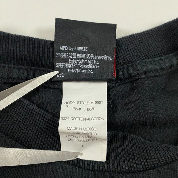 Vintage Speed Racer Movie T Shirt Men's Large Cotton Black - Picture 4 of 7